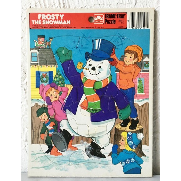 Vintage Whitman 1983 Rainbow Brite Frosty the Snowman - 3 Frame Tray Puzzles - Picture 4 of 5
